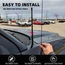 Universal Car Antenna Compatible with Ford Jeep JKU JLU Wrangler JK Rubicon Sahara Gladiator 2007-2024, Designed for Optimized FM/AM Reception, Flexible Rubber Antenna Replacement, (2in1,7&13IN)