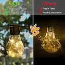 14ft Battery Operated 20 Hanging Bulb 100 LED String Lights, Vintage Commercial Battery Outdoor Lights for Indoor Outdoor Decorations Home, Bedroom, Patio, Balcony, Christmas Party (8 Modes)