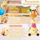 Dancing Talking Giraffe Toy for Baby Girl & Boy, Interactive Stuffed Animal Baby Toy Repeating What You Say, Glowing Musical Giraffe Gifts for Toddlers 1-3 Years Old, for Kids (Giraffe)