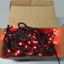 HOME LIGHTING 66ft Christmas Decorative Mini Lights, 200 LED Green Wire Fairy Starry String Lights Plug in, 8 Lighting Modes, Waterproof for Indoor Outdoor Xmas Tree Wedding Party Decoration (Red)