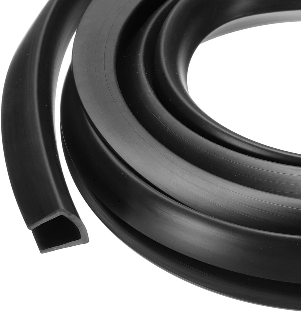 PATIKIL 13.1ft U Rubber Edge Trim Fit for 13mm Edge, 15 mm x 17 mm Black