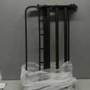 VOLDRA 24-Inch Towel Rack,Bathroom Towel Shelf with 2 Towel Bar Foldable Towel Holder with 7 Hooks Towel Storage Organizer for Bathroom & Lavatory Wall Mounted (Matte Black)