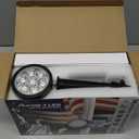 Flagpole Light Solar Powered,Auro 7 Solar Spot Light 7 LED for 1.5"-3.3" Poles,12H Dusk to Dawn Auto On/Off,5W Outdoor IP65 Waterproof,Multiuse on Landscape,Wall - Cold White