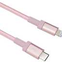 Amazon Basics USB-C to Lightning Cable, MFi Certified Charger with Power Delivery, Nylon Braided Cord for Apple iPhone 14 13 12 11 X Xs Pro, Pro Max, Plus, iPad, 6 Foot, Rose Gold