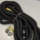 Flexi Hose Lightweight Expandable Garden Hose, 50FT - Retractable Garden Hose, Water Hose - No-Kink Flexibility, 3/4 Inch Solid Brass Fittings and Double Latex Core (Black)