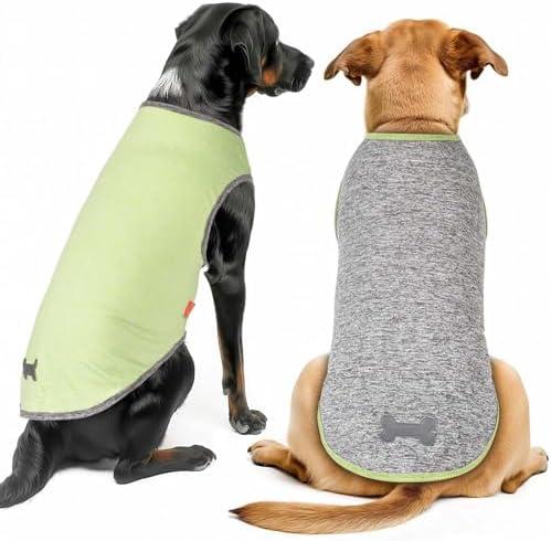KYEESE 2Pack Dog Shirts Sun Protection Quick Dry Dog T Shirt Stretchy Sleeveless Pet Vest Lightweight Pet Clothes Soft Tank Top with Reflective Label,( XXX-Large)