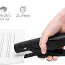 Amazon Basics Effortless Handheld Plier Stapler, 25 Sheet Capacity, Heavy Duty, Black