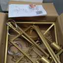 Rustic Lantern Chandeliers 4-Light Ceiling Cage Hanging Lights Gold Pendant Light Fixtures for Kitchen Island Dining Room Farmhouse Entryway Foyer