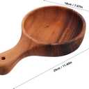 Angoily Wooden Noodle Bowl with Handle Multi-Functional Salad Mixing Bowl for Soup Fruits Cereal and Snacks Compact 1.77 Inch Size for Kitchen and Dining Use