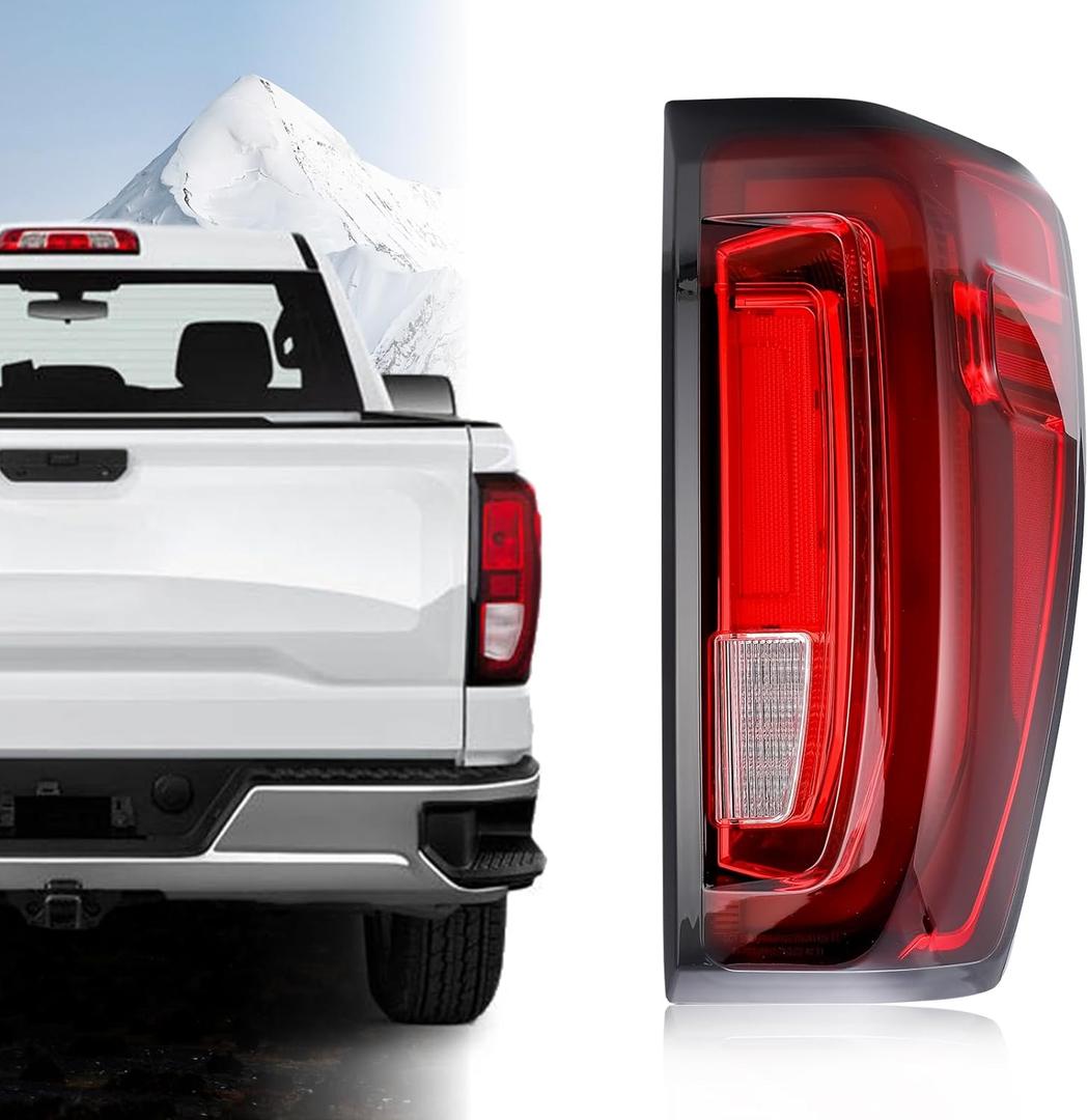 Tail Light Assembly Compatible with 2019-2024 GMC Sierra 1500 2500HD 3500HD, Right Passenger Side Tail Light Brake Turn Signal Replace# 84565920 GM2801309