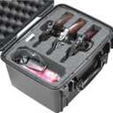 Case Club Waterproof 3 Revolver/Semi-Auto Pre-Cut Case with Silica Gel to Help Prevent Gun Rust