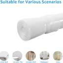 2 Pack Spring Tension Curtain Rods White Ajustable 53-98inchs, 0.86inch Diameter, Extension Spring Tension Rods Suitable for Use in Bathroom Window Screen Curtain Wardrobe (white)