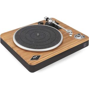 House of Marley Stir It Up Wireless Turntable: Vinyl Record Player with Wireless Bluetooth Connectivity, 2 Speed Belt, Built-in Pre-Amp, and Sustainable Materials (Signature Black)