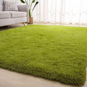 Kelarea Area Rug for Living Room, 5x8 Non-Slip Green Rug Fluffy Soft Shag Rugs, Fuzzy Shaggy Plush Carpet for Bedroom, Nursery Rooms, Home Dorm