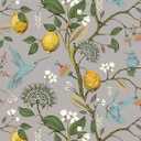 Blooming Wall Blue Bird Fresh Lemon Tree Peel and Stick Wallpaper Removable Self Adhesive Wall Mural Wall Décor