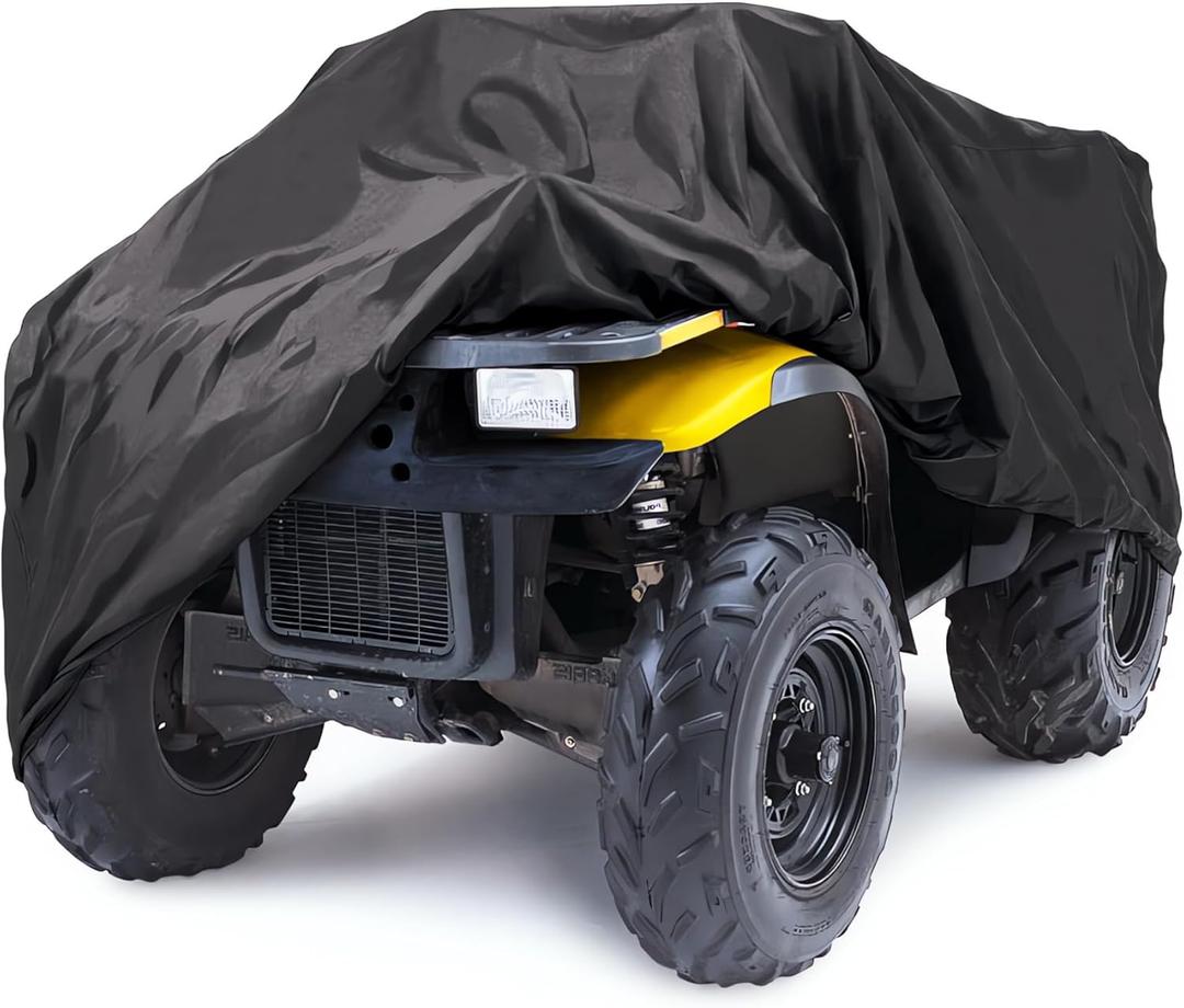 Formosa Covers Heavy-Duty ATV Cover  Waterproof 300D Oxford with UV Protection, Reinforced Grommets, Fits Honda, Polaris, Yamaha, Kawasaki, Arctic Cat (Black, XL)