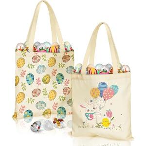 Easter eggs butterfly flowersWomen's Lightweight Summer Tote Bags 13x13 Inch Casual Shoulder Bag for Travel, Shopping, Beach and Casual Wear