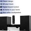 PHILIPS Bluetooth Stereo System for Home with CD Player, MP3, USB, Audio in, FM Radio, Bass Reflex Speaker, 60W, Remote Control Included