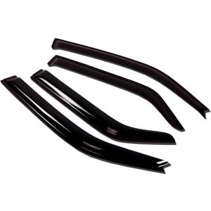 Tuningpros WV-691 Outside Mount Window Visor Deflector Rain Guard Dark Smoke 4-pc Set, Compatible with 2011-2017 Hyundai Accent