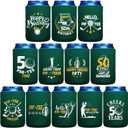 Jingmore 12 Pack Funny Golf Themed Can Coolers Reusable Neoprene Beer Sleeve Bulk Thermal Insulation & Keep Cool Interesting Gift for Golfer Birthday Party Supplies (50th Themed)
