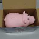 PHOCAS Hamm Piggy Bank Unbreakable Cute Pink Pig Money Bank Plastic Saving Coin Bank for Kids Christmas Birthday Gift