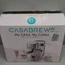 CASABREWS 3700 Essential Espresso Machine 20 Bar, Stainless Steel Cappuccino & Latte Machine with Steam Frother for Home, 43.9oz Water Tank, Coffee Gift for Women & Men, Silver