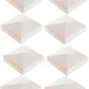 Sedmoon 5inch Vinyl Pyramid Style Fence Post Cap 5 x 5 Vinyl Pyramid Fence Post Cap for Mailbox, Lamp Post, Deck, Dock, Piling Caps (8)