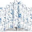 150 Pcs Wax Paper Sheets for Food, Chinoiserie Bird and Flower Design Waterproof Greaseproof Deli Paper, 9.8 x 8.3 Inch Blue Sandwich WrappingPaper, Picnic Basket Liners for Kitchen Party Supplies