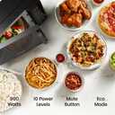 Chefman Countertop Microwave Oven 0.9 Cu. Ft., 900 Watts with 10 Power Levels, 6 Cooking Presets with One-Touch Express Cook, Eco Mode, Child Safety Lock, & Mute Button - Black