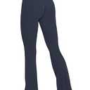 Sunzel Sunzfly Hidden Butt Scrunch Flare Leggings for Women, Mini Flared Yoga Pants with Tummy Control and High Waist 32" Ash Blue X-Large