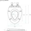 Swiss Madison Elongated Toilet Seat with Toddler Seat Built In, Family Toilet Seat in Glossy White
