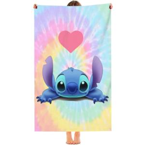 Cute Print Microfiber Beach Towel 32x52inch Quick-Dry, Bath Towels for Kids and Adults for Bathroom, Guests, Pool, Gym, Camp, Travel, College Dorm, Shower