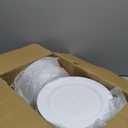 AOZITA 200 PCS White Plastic Plates, Premium Heavy Duty Disposable Plates for Party, 100 Dinner Plates & 100 Salad Dessert Plates, Sturdy Hard Plastic Dinnerware for Wedding, Events