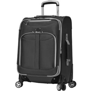 Olympia Tuscany 21 Inch Expandable Spinner Airline Carry-On Upright,Black,One Size