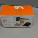 GUSGU 3 in 1 Charging Station for MagSafe Wireless Charger with Three-Level Night Light, 15W Max Fast Charging for iPhone 17/16/15/14/13/, Apple Watch Series 2-11/SE 3/ Ultra 3, AirPods Pro 3-Gray (IOS, White)