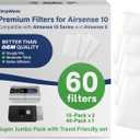 60-Pack Premium Disposable Replacement CPAP Filters Compatible with AirSense 10, AirCurve 10, S9, AirStart & Universal Fit, Ultra Fine High Filtration, Smooth Airflow, Home, Travel & Daily Essentials