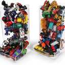 Acrylic Wall Organizer - Wall Toy Dispenser For Car, Train, Monster Trucks - Storage Bin (2 Pack)