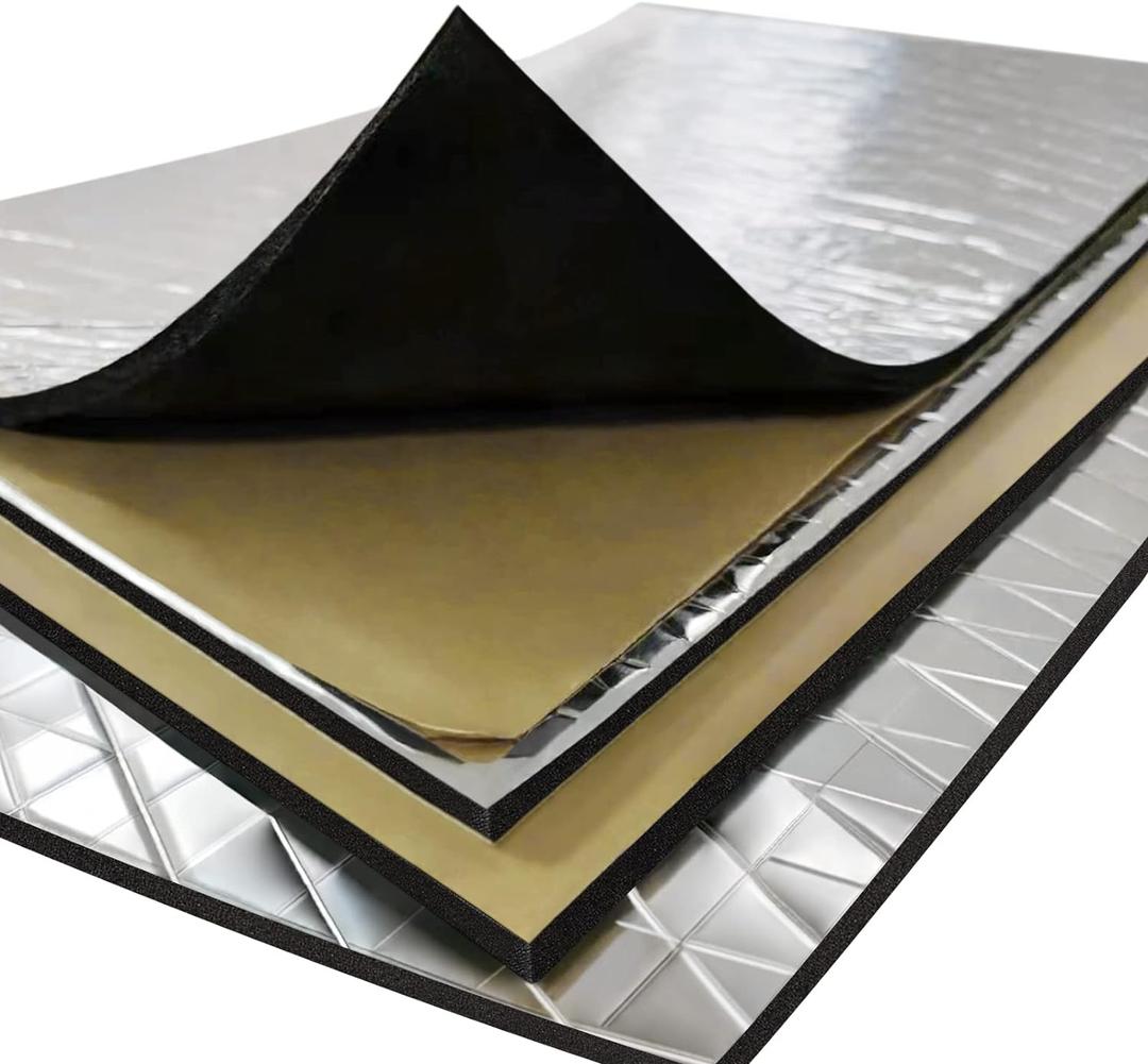 Sound Deadener for Car, Auto Sound Deadening Foam Materials Mat, Heat Insulation and Vibrations Dampening for Audio, Trunk, Floor, Hood, Engine Cover, 197 mil 37.1 sqft