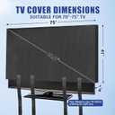 Wibeelee TV Cover Moving Dust Anti-Scratch TV Screen Cover Fits 70"-75" TV with Bottom Strap for Protection TV Moving Home Renovation Pet Scratch or Other Furniture(75")