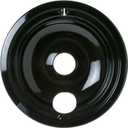 GE WB31M19 Genuine OEM 8" Porcelain Burner Drip Bowl (Black) for GE Electric Ranges
