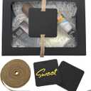 Gusisia 24 Pack Cookie Boxes with Window, Black 8" x 6" x 2.5" Backey Box for Gift Giving Cupcakes Pastry Dessert Packing Plus Tags and Linen Ribbon