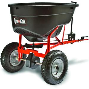 Agri-Fab 45-0463 Pull Behind Broadcast Spreader,130 lb. Hopper Capacity Designed for Seed, Fertilizer, Salt, Ice Melt with Universal Hitch,12 ft. Spread Width for Riding Lawn Mowers and Lawn Tractors