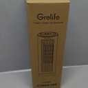 Grelife 13"" Tower Fan, Bladeless Desk Fan with 70 Oscillation, 3 Speeds, 4 Wind Modes, Touch Screen & Remote Control, 12-Hour Timer, Small Cooling Fan for Home Office Bedroom, black, TF008A