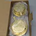 Glass Foaming Soap Dispenser Refillable Foaming Hand Soap Dispenser with Gold Large Pump Wide Opening for Bathroom Kitchen Countertop Modern Home Decor with Elegant Pattern - Clear