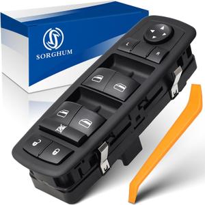 SORGHUM Power Window Switch Driver Side Compatible with 14-16 Jeep Cherokee 13-16 Dodge Dart 15-16 Chrysler 200 8+13 Pins Replace# 68271203AB 68271203AA 56046568AC 56046553AB 56046553AC