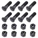 8Pcs Grade 8 Blades Cutting Edge Plow Bolts & Nuts 5/8" UNC-11 x 2-1/4", 5/8 Cutting Edge Bolts, Grader Blade Bolt for Snow Plow, Tractor Attachment, Construction Machinery