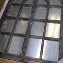 Arched Wall Mirror with Wood Window Frame, 40x28 Vintage Rustic Farmhouse Mirror for Wall, Living Room, Bedroom, Entryway(Brown)