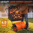Push Lawn Sweeper 26 Inch with 4 cu. ft. Tear-Resistant Hopper Bag