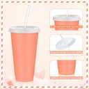 2 x 16 Pcs Babe Bachelorette Cups Bachelorette Party Tumbler with Lids and Straws Bridesmaid Cups Bridal Cup Plastic Travel Mug for Wedding Bachelorette Party Supplies Gifts (White, Rose Gold,24 oz)