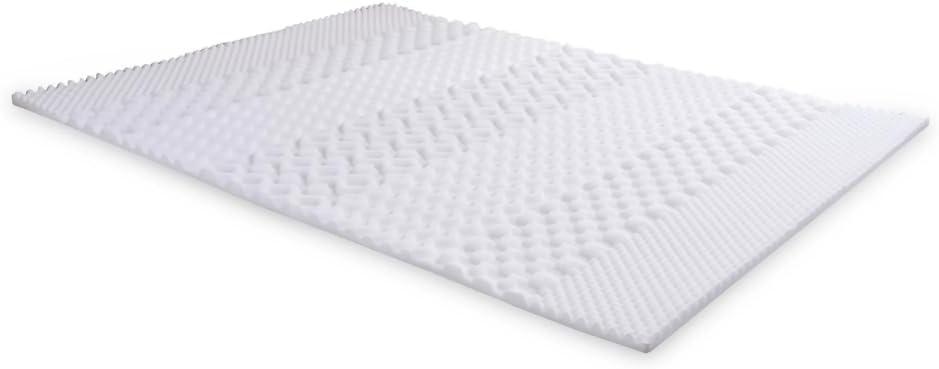 1.25 Inch 7-Zone Mattress Topper for Twin and Twin XL Beds  Soft Supportive Layer with Breathable Pattern Design for Enhanced Rest and Added Comfort